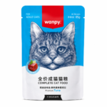 پوچ گربه ونپی مدل مرغ و ماهی و گوشت وزن 50 گرم